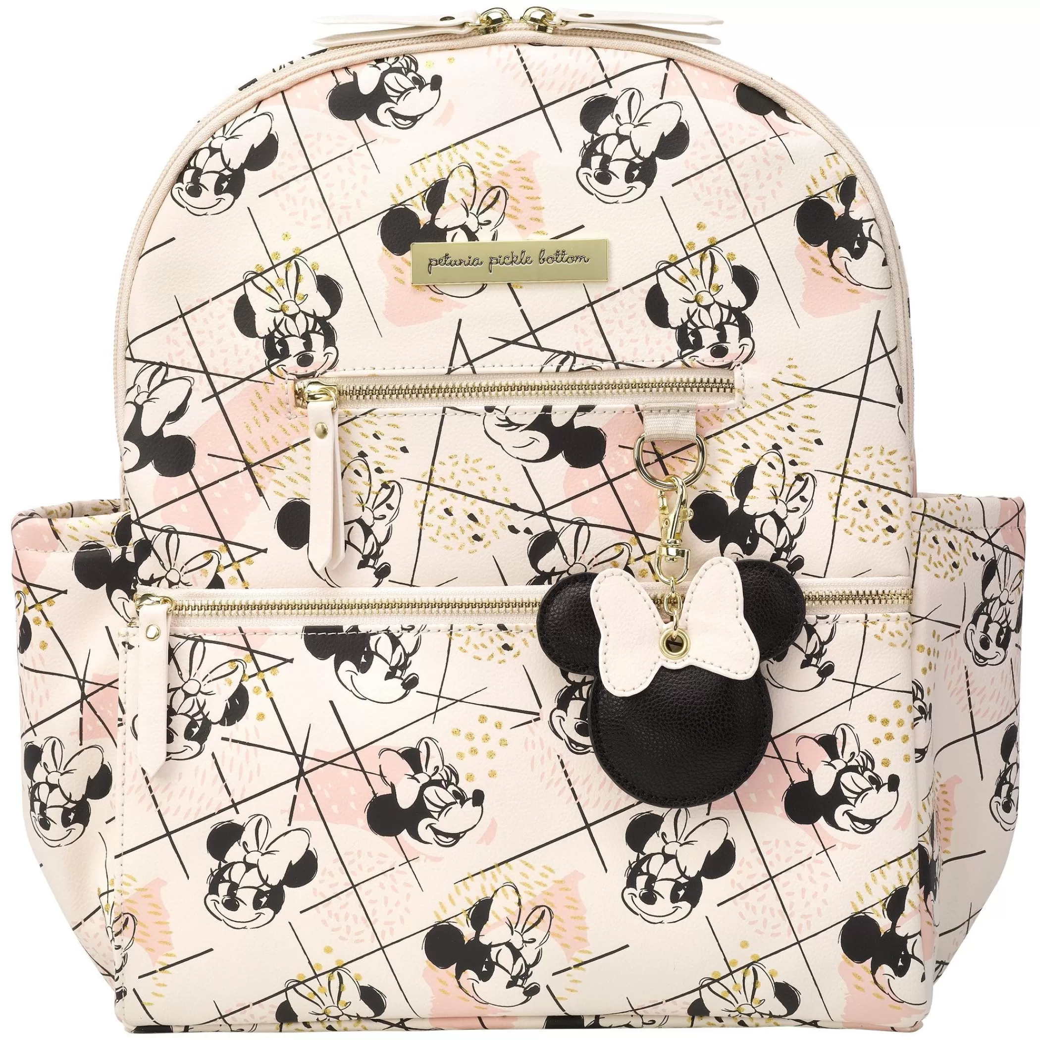 Petunia Pickle Bottom Backpacks | Ace Backpack Diaper Bag In Shimmery Minnie Mouse