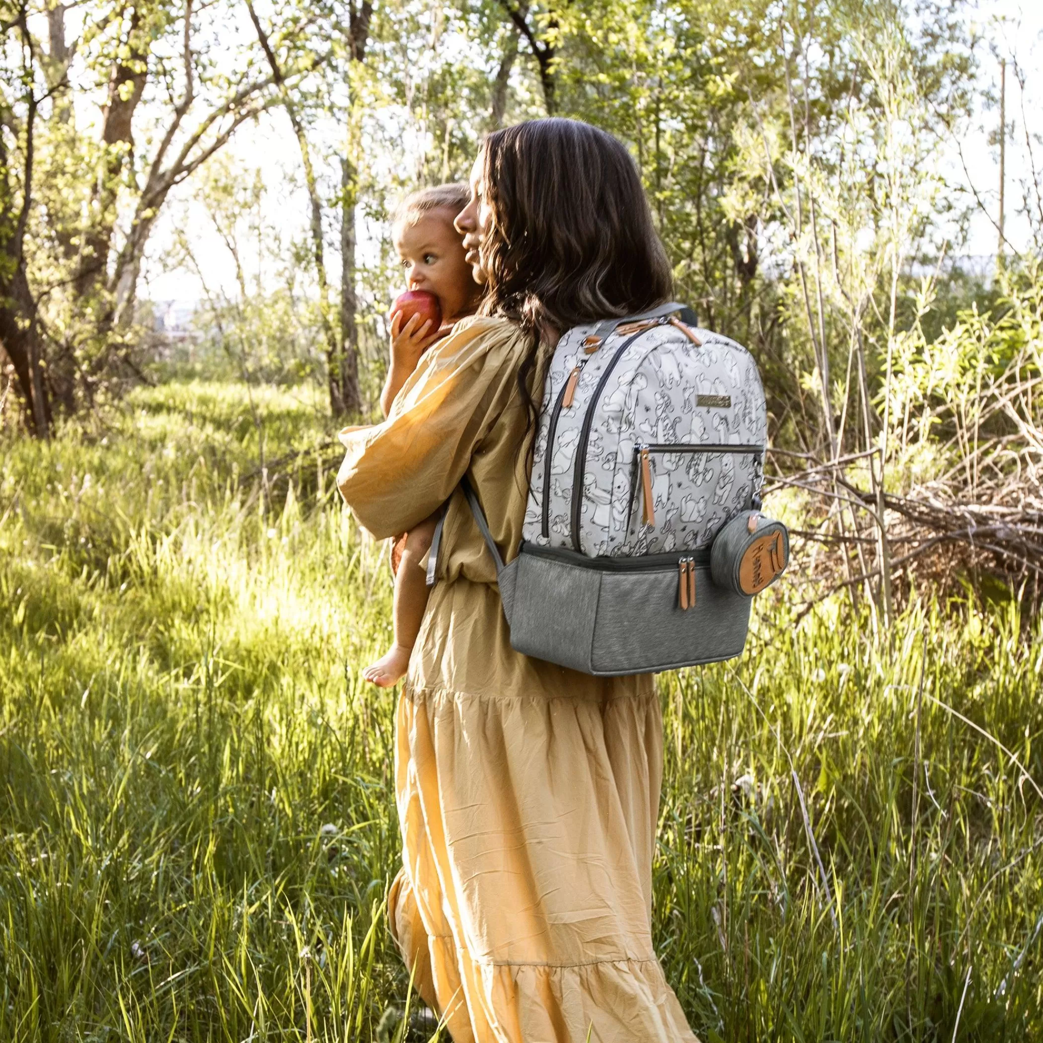 Petunia Pickle Bottom Breast Pump Bags | Axis Backpack In Disney'S Playful Pooh