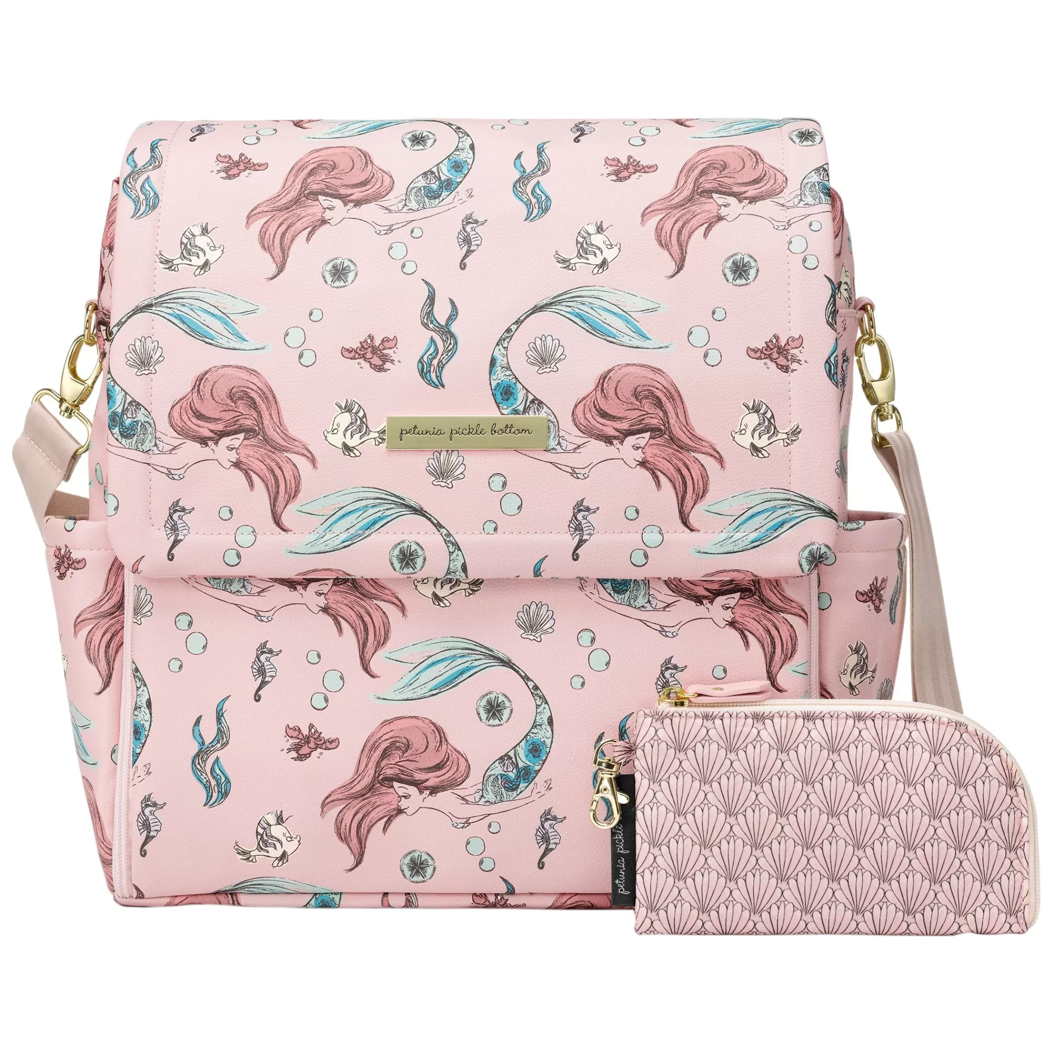 Petunia Pickle Bottom Diaper Bags | Boxy Backpack Diaper Bag In Disney'S Little Mermaid