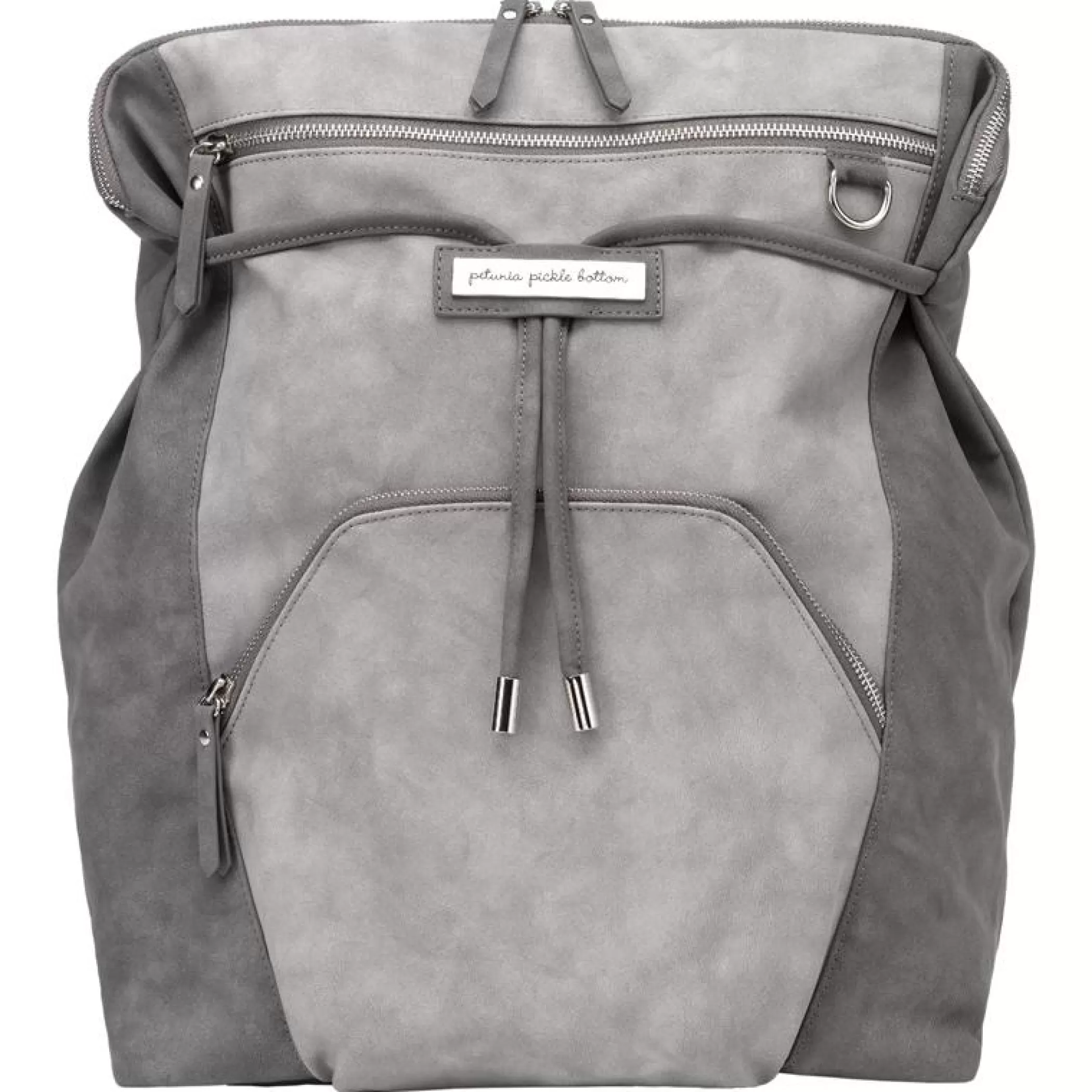 Petunia Pickle Bottom Commuter Bags | Cinch Backpack In Pewter Leatherette