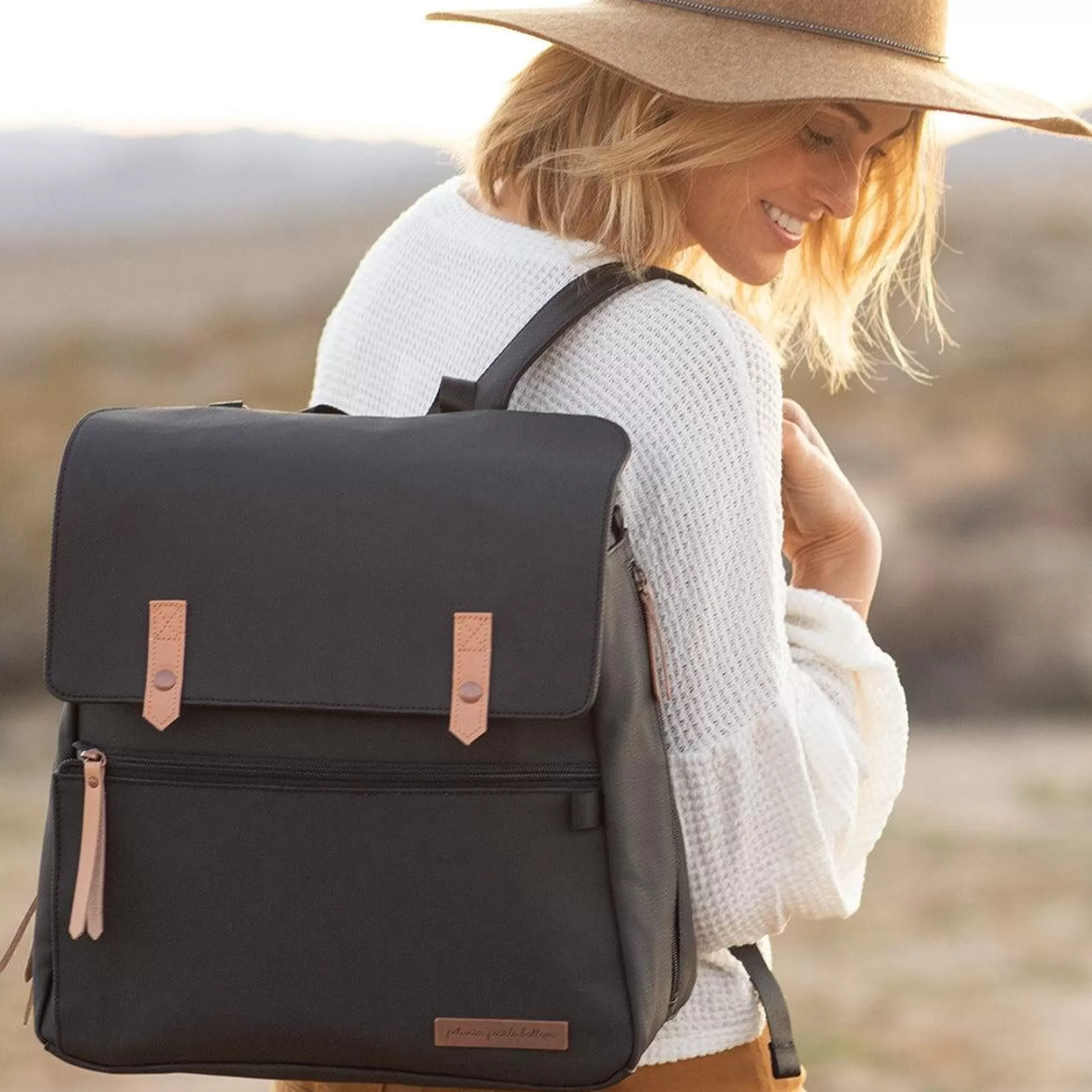 Petunia Pickle Bottom Commuter Bags | Meta Backpack In Black Matte Canvas